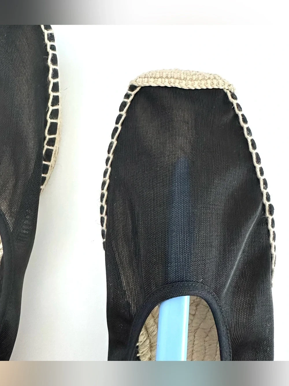 J.Crew Made in Spain Espadrille Flats in Black Mesh | 9 | EUC - Picture 10 of 12